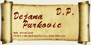 Dejana Purković vizit kartica